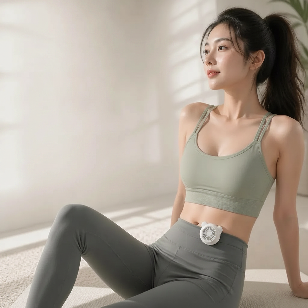 Portable Silent Mini Bladeless Electric Fan,Adjustable 3-speed Suspended Waist Fans,Phone Cooling Fan,Personal Fan,Rotating BodyFan Suitable for Outdoor Travel,fathersdaygift,rechargeable personal fan,handheld turbo fan,Perfect Gift