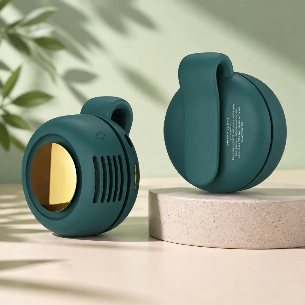 Portable Silent Mini Bladeless Electric Fan,Adjustable 3-speed Suspended Waist Fans,Phone Cooling Fan,Personal Fan,Rotating BodyFan Suitable for Outdoor Travel,fathersdaygift,rechargeable personal fan,handheld turbo fan,Perfect Gift