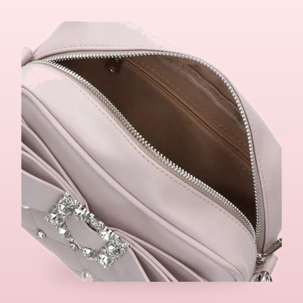 Y2K Pearl Bow Crossbody Bag interieur